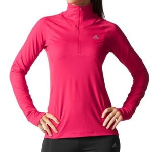Medium Adidas pink dry fit pullover jacket